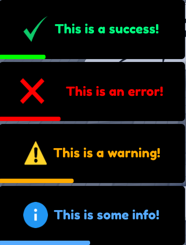 Notification System (CUSTOMIZABLE) – Clearly Development