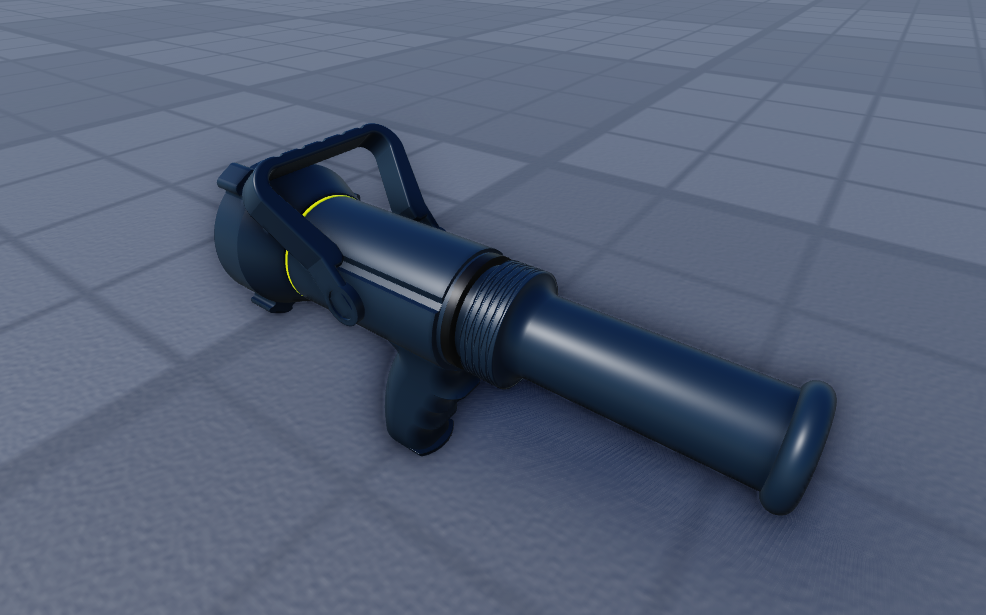 Smooth Bore Nozzle Unscripted, Ready to be animated. All Separated
