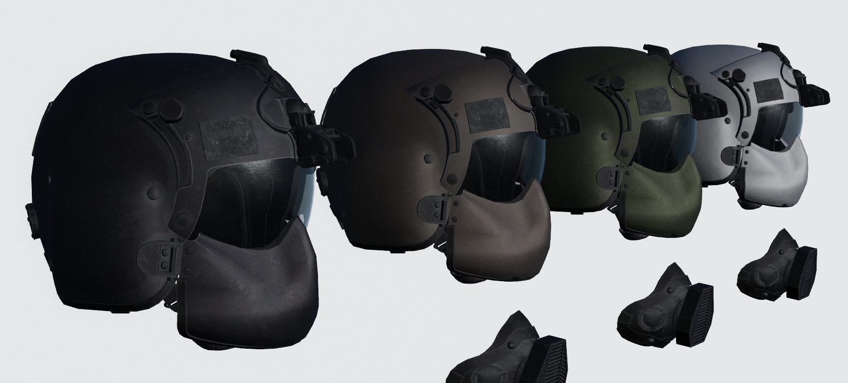 HGU-56/p HGU-84/pEVI.ANVIS-9レプリカmt.Dクラーク Gentex HGU-56/P & 84/P Maxillofacial Shield